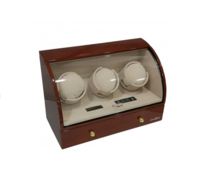 Модуль  LuxeWood  для подзавода и хранения 3-х часов арт.LW323-3, итальянский орех
