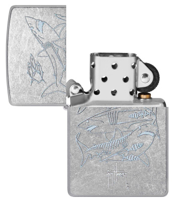 Зажигалка ZIPPO Guy Harvey с покрытием Street Chrome, латунь/сталь, серебристая, 38x13x57 мм Зажигалка ZIPPO Guy Harvey с покрытием Street Chrome, латунь/сталь, серебристая, 38x13x57 мм