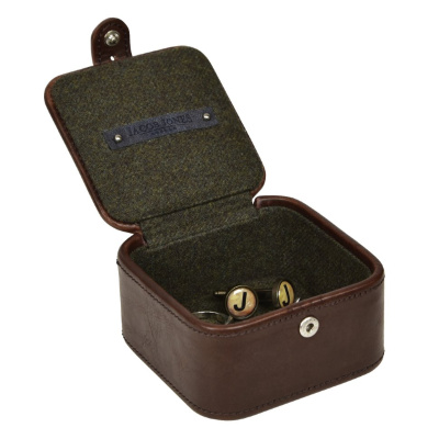 LC Designs 73829 Бокс-этуи для хранения запонок и др. мелких аксессуаров коричневого цвета