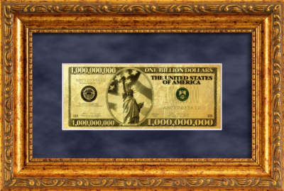 Картина на сусальном золоте «Миллиард долларов»