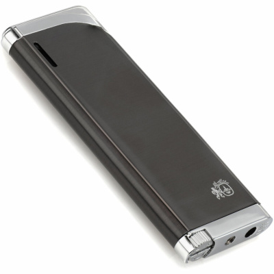 Зажигалка Colibri Debonair III satin gunmetal & polished silver