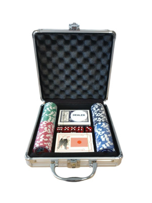 Набор для покера "Royal Flush" глянцевый на 100 фишек  (арт. rf100)