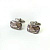 Запонки Cufflinks Inc. Прямоугольник с бежевой эмалью CF45