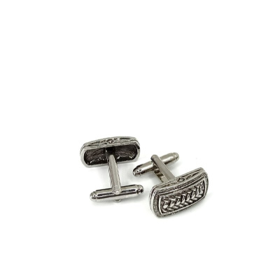 Запонки Cufflinks Inc. Прямойгольник плетенка. Антик CF51