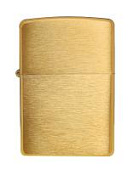 Зажигалка ZIPPO с покрытием Brushed Brass, латунь/сталь, золотистая, матовая, 38x13x57 мм