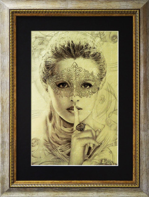 Картина на белом или желтом сусальном золоте «Тишина»