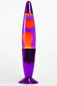 Лава-лампа 35см Хром Оранжевая/Фиолетовая (Воск)