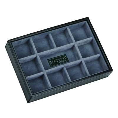 LC Designs 73185 Бокс открытый для запонок с 11 ячейками черного цвета , серия - Stackers