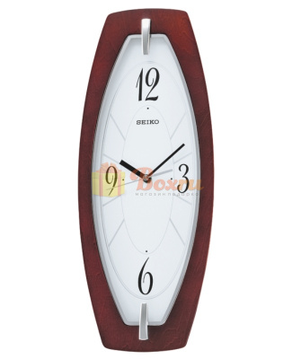 Овальные настенные часы Seiko, QXA571B, в деревянном корпусе