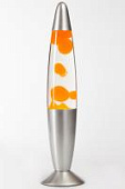 Лава-лампа 35см Оранжевая/Прозрачная (Воск) Silver