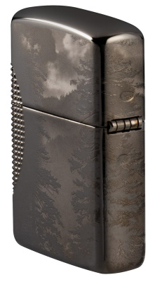 Зажигалка ZIPPO Armor™ Wolf с покрытием High Polish Black Ice®, латунь/сталь, чёрная, 38x13x57 мм Зажигалка ZIPPO Armor™ Wolf с покрытием High Polish Black Ice®, латунь/сталь, чёрная, 38x13x57 мм