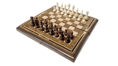 Шахматы + нарды резные "Олимпик 1" 30, Ustyan