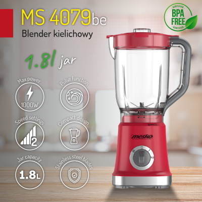 Блендер стационарный Mesko MS 4079R Блендер стационарный Mesko MS 4079R