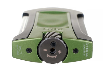 Зажигалка сигарная Colibri Daytona, черно-зеленая