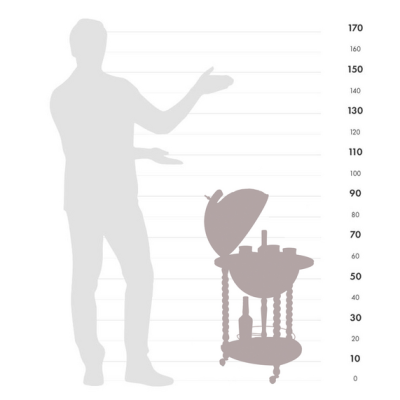 Глобус-бар Zoffoli напольный "Explora - Old White", сфера 40 см (арт.Z.1010.AV)
