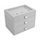 Шкатулка сет LC Designs для хранения украшений арт.75888, светло-серый