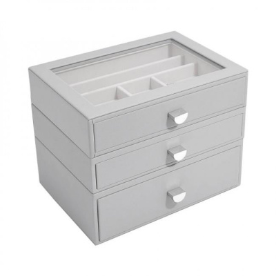 Шкатулка сет LC Designs для хранения украшений арт.75888, светло-серый