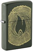 Зажигалка ZIPPO Wood Ring с покрытием Green Matte, латунь/сталь, зеленая, матовая, 38x13x57 мм (без бензина)