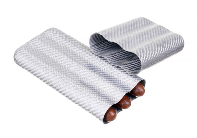 Чехол Lubinski на 3 сигары, серый карбон