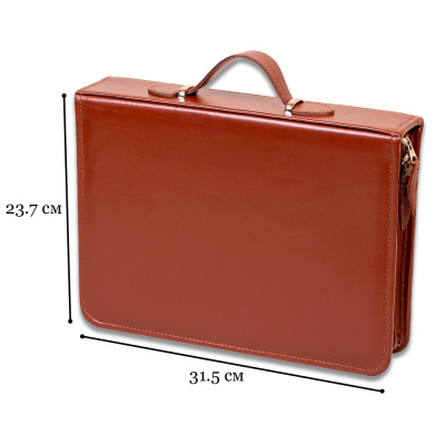 Набор дорожный в сумке из натуральной кожи (на 3 персоны), арт.208КК3