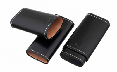 Чехол P&A на 3 сигары Черчилль, натуральная кожа и кедр Чехол P&A на 3 сигары Черчилль, натуральная кожа и кедр