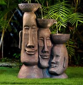 Фонтан декоративный  с подсветкой ''Моаи''