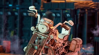 Механический деревянный конструктор Robotime - Круизный мотоцикл (Cruiser Motorcycle)