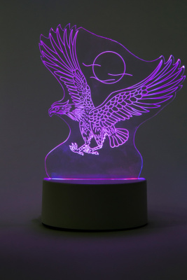 3D ночник Орёл 3 цвета