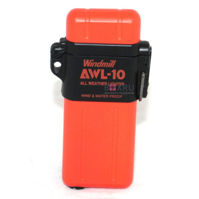 Турбо зажигалка для экстремальных ситуаций Windmill Awl-10, оранжевый