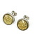 Запонки Cufflinks Inc. Серебряные круглые с золотой серединой CF66