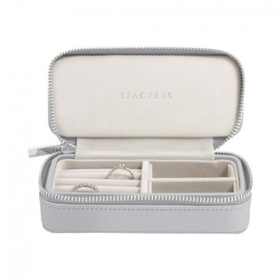 Шкатулка-футляр дорожная LC Designs для хранения украшений арт.74616, светло-серая