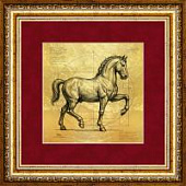 Картина на сусальном золоте «Конь возрождения»