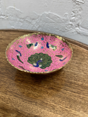 Конфетница Peacock латунь, цветная эмаль