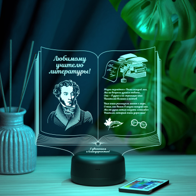 3D ночник Книга учителю литературы