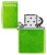 Зажигалка ZIPPO Logo с покрытием Lurid™, латунь/сталь, зеленая, глянцевая, 38x13x57 мм (без бензина)