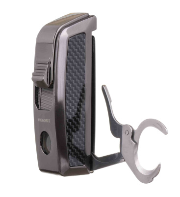 Зажигалка сигарная Honest, с ножницами, оружейная сталь