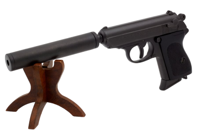 Макет. Пистолет Walther PPK ("Вальтер PPK") с глушителем (Германия, 1931 г.)