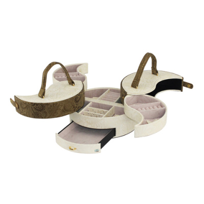 Шкатулка для украшений Jardin D'Ete, цвет бело-золотой, 20,8х20,8х20 см