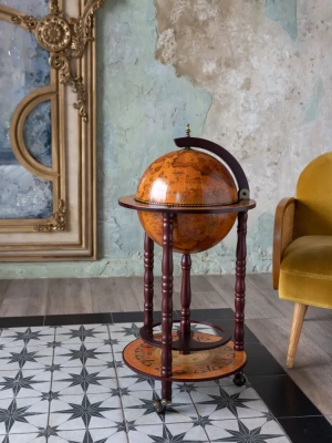 Глобус-бар напольный, сфера 33 см (арт.JG-33001R)