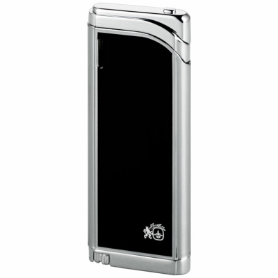 Зажигалка Colibri Debonair III Black lacquer & polished silver