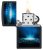 Зажигалка ZIPPO UFO Flame с покрытием Black Light, латунь/сталь, черная, матовая, 38x13x57 мм