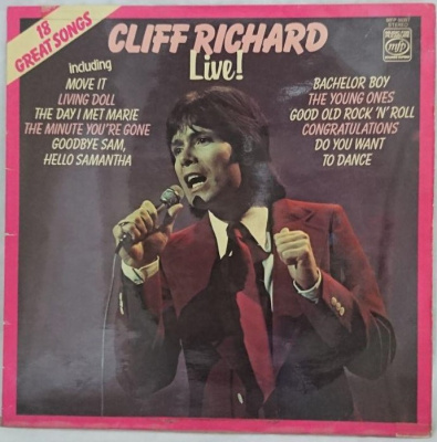Виниловая пластинка Клифф Ричард, Cliff Richard, Live, бу