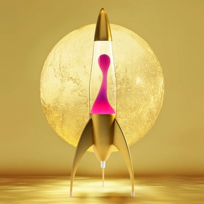 Лава-лампа Mathmos Telstar Розовая/Прозрачная Gold