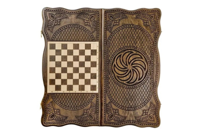 Нарды резные "Тёмный Узор 5" 60, Mirzoyan Нарды резные "Тёмный Узор 5" 60, Mirzoyan