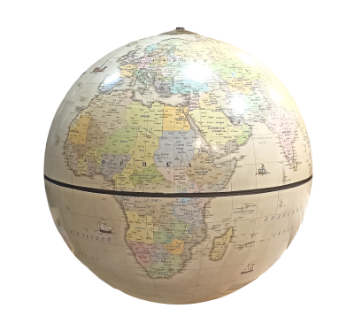 87/RU Глобус-бар напольный "Юнона", d=40 см (Zoffoli, Италия) (современная карта мира на русском языке)