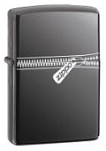 Зажигалка ZIPPO Classic с покрытием Black Ice ®, латунь/сталь, чёрная, глянцевая, 38x13x57 мм