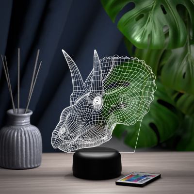 3D ночник Трицератопс