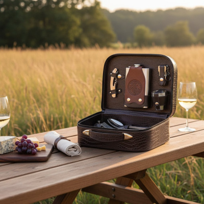 Набор дорожный "Тунгус" в сумке-кейсе из искусственной кожи (4 персоны), арт.250ИИ4