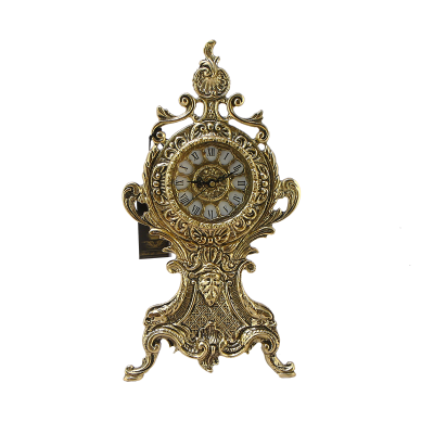 Каминные часы (плоские) с канделябрами "Каранка", золото