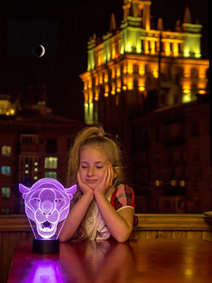3D ночник Львица